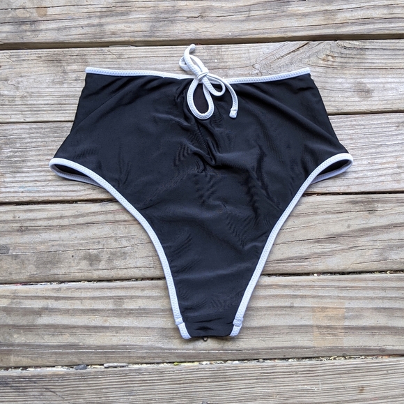 Aerie Black High Waisted Bikini Bottoms - Picture 2 of 4